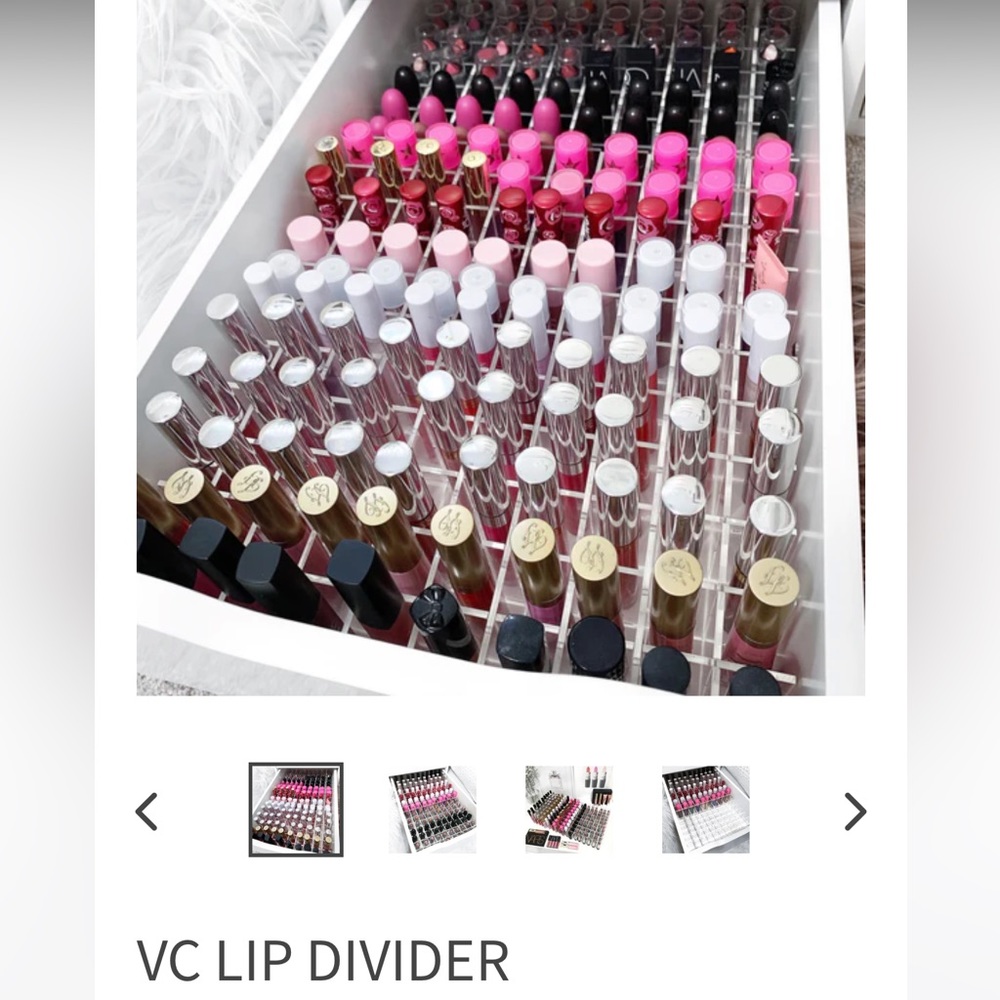 Vanity collections lipstick organizer divider